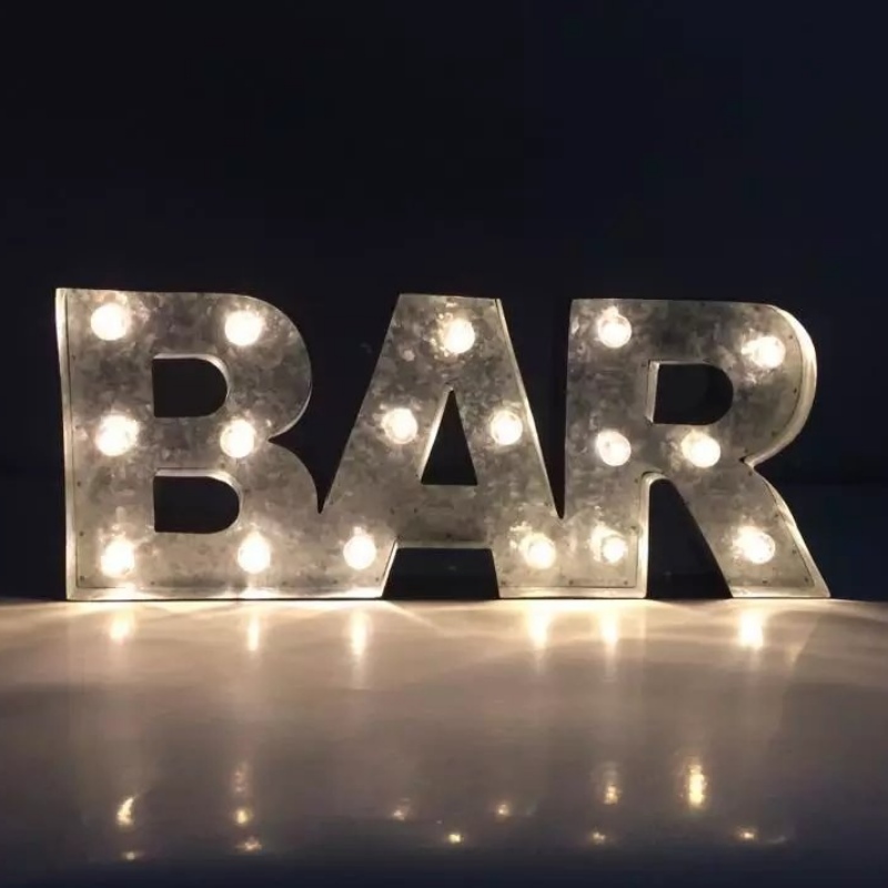 3D LED Metalowy blaszany znak LED LED List Znak Markiza List Światło Lampa dla Bar Cafe Shop