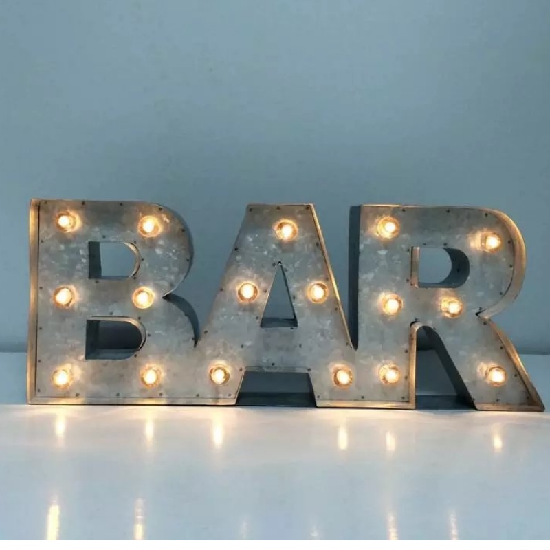 3D LED Metalowy blaszany znak LED LED List Znak Markiza List Światło Lampa dla Bar Cafe Shop