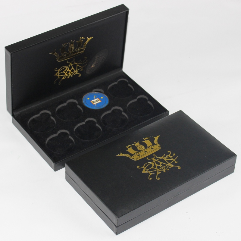 Element V-21 prostokątne PU skórzane pudełko dla 90*120 mm medalu, znaczka monet, itp. mm.234*140*40, wagi około 325g