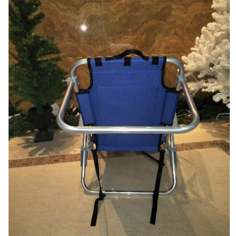 Zewnętrzny stalowy plecak do ustawiania w stos Przenośny składany fotel plażowy