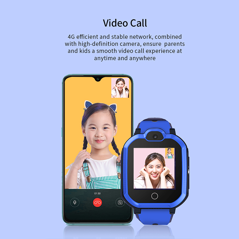 Smart watch Silicon bransoleta T6 (JYDA149) Wykrywanie szybkości serca l 4G wideo call kids watch