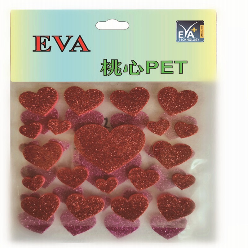 Piankowe naklejki PET Piana Glitters PET Piana Serca PET