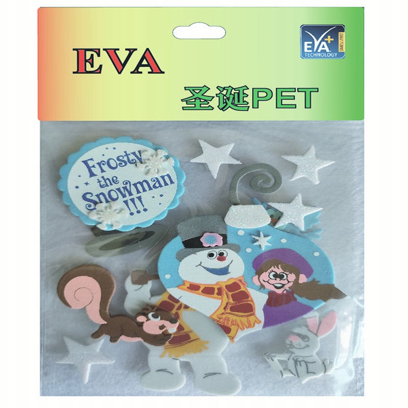 Naklejki na pianę PET Glitter PET Folam Christmas PET