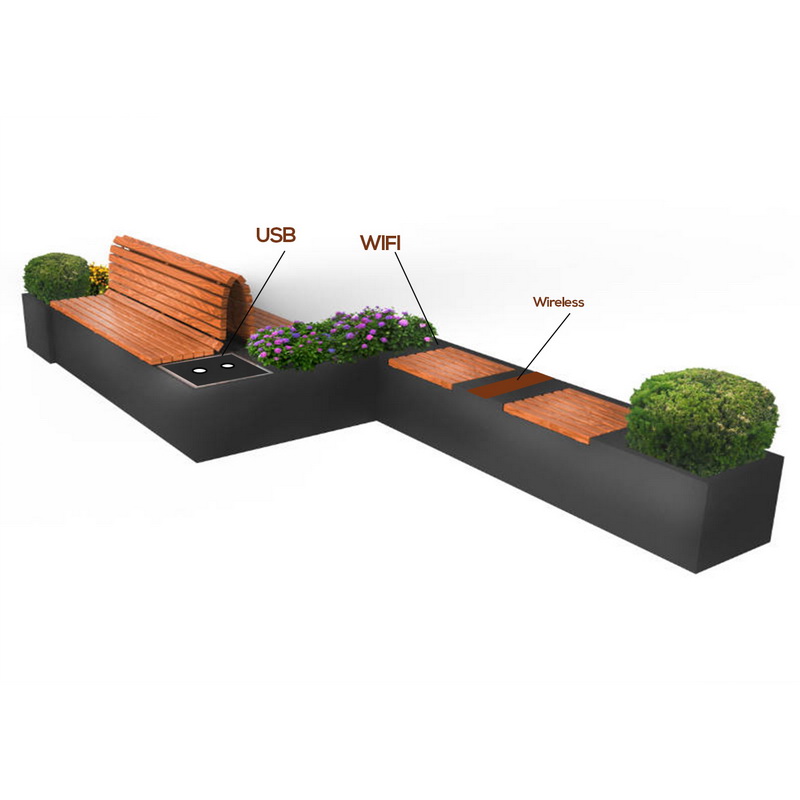 Fasion Design Inteligentne funkcje Profesjonalny producent Solar Outdoor Smart Bench