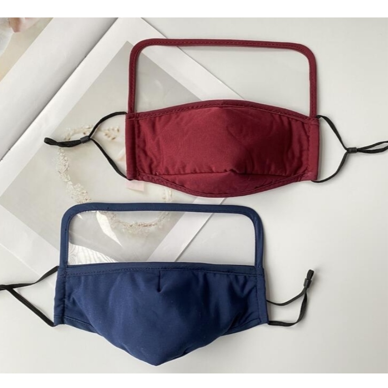 WOVEN FACE MASK 100% Bawełna, przyjazny dla skóry, chroniący oczy i usta z dwustronnym filtrem przeciwmgielnym PET i PM2,5