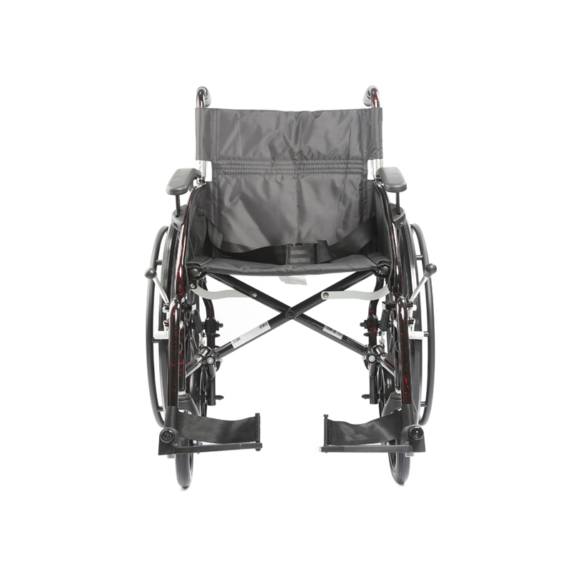 Lekki wózek inwalidzki, wózek transportowy z aluminium, krzesło transportowe 2 w 1