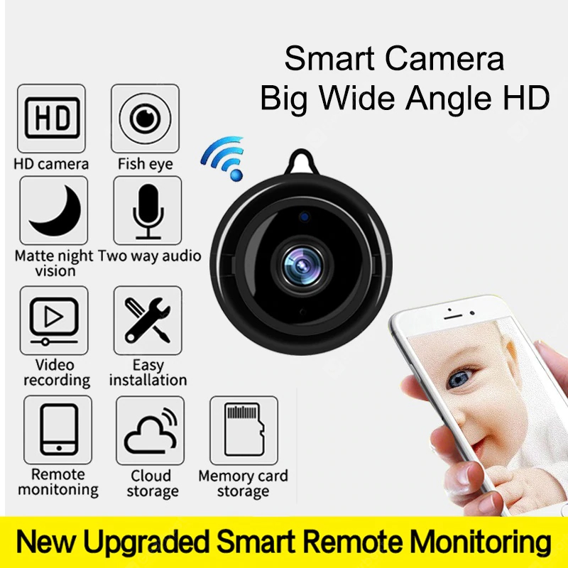 Kamera do monitoringu wideo Bezprzewodowe widzenie nocne w inteligentnym domu Kamery IP do ochrony Wykrywanie ruchu - kamera