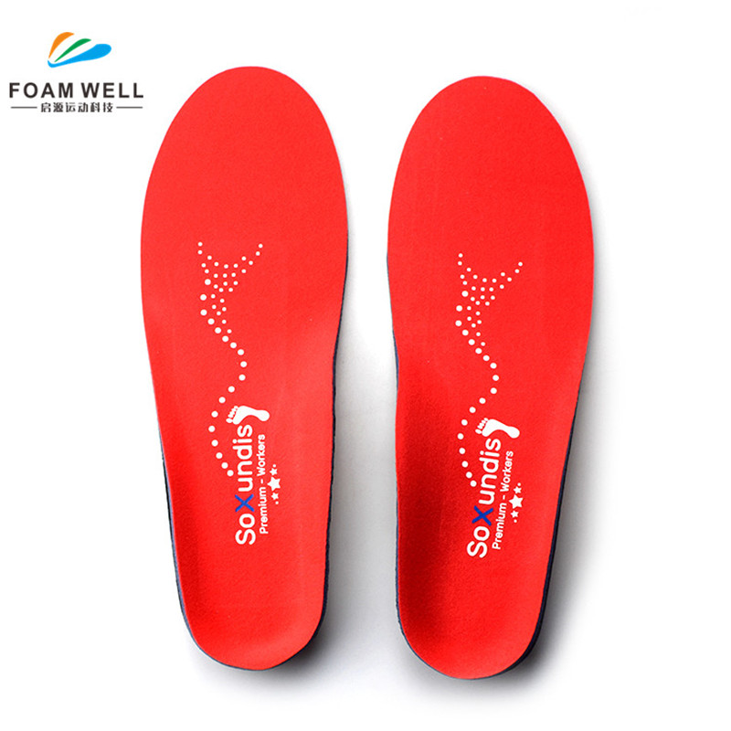 Gorąca sprzedaż PU Foam EVA But Inserts for Plantar Fasitis Flat Foot High Arch Support Orhotics Insole