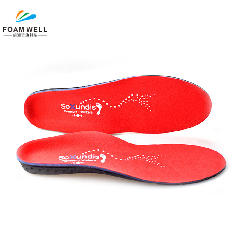 Gorąca sprzedaż PU Foam EVA But Inserts for Plantar Fasitis Flat Foot High Arch Support Orhotics Insole