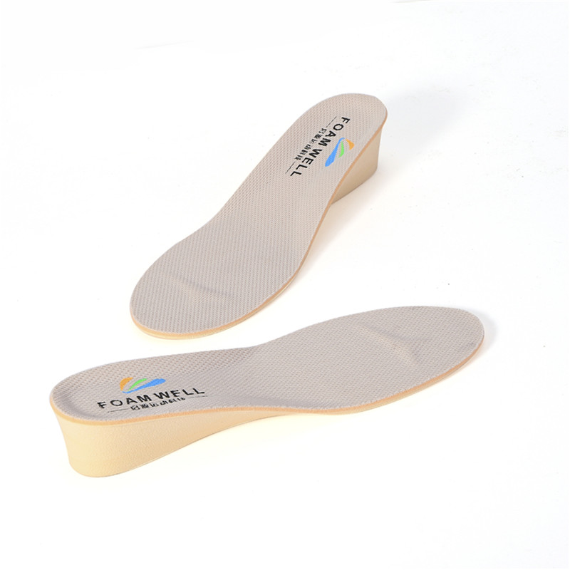 Wysoka jakość 5D piana pamięci PU GEL Cushion Shoe Elevator Invisible Plastic Heights incrised Insole