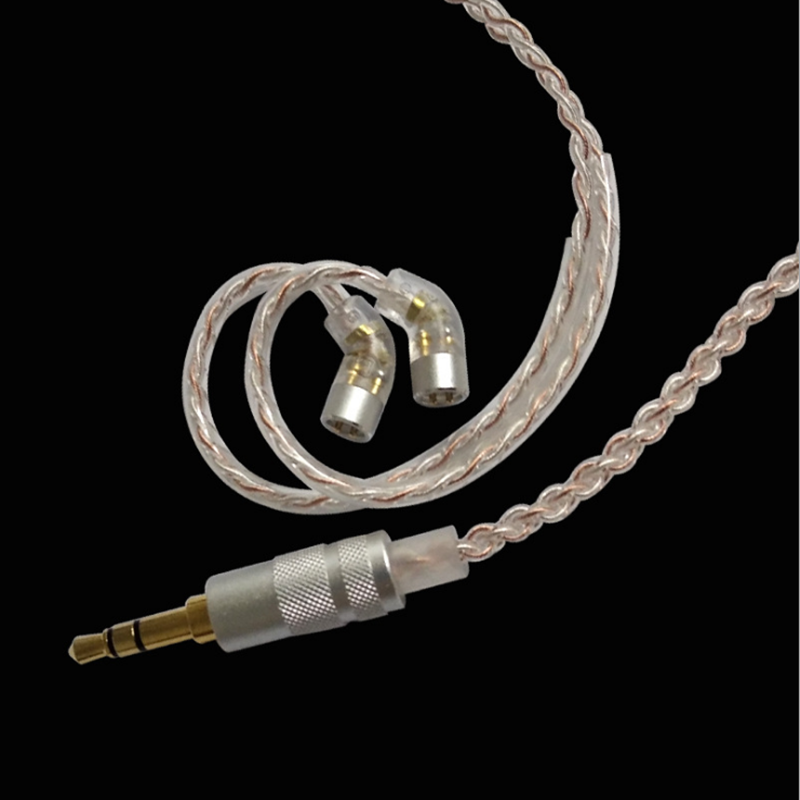 Własne japońskie miedziane Sparrow EM2 z mikrofonem kabel modernizacji słuchawki 0.78 MMCX/Type-C srebrny kabel słuchawkowy