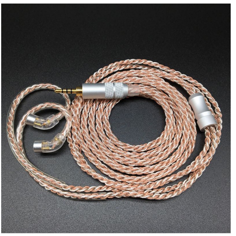 DIY kabel modernizacji słuchawki IE80 / se846 febr 4N pojedynczy kryształ miedziany platerowany słuchawką kabel rozbudowany