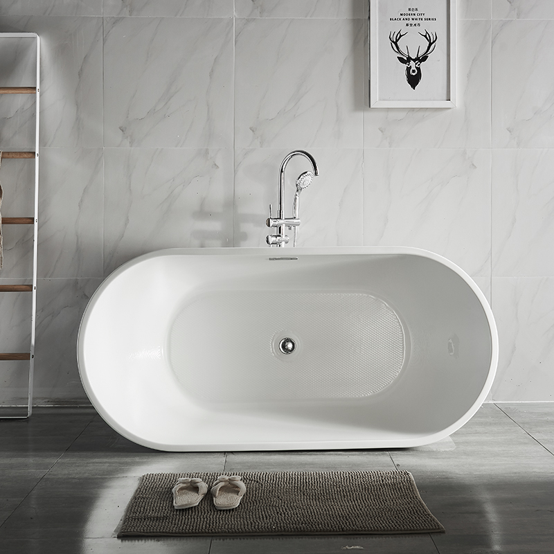 Nowoczesna biała łazienka Solid Surface Wolna wanna dla hotelu Project lub do użytku domowego