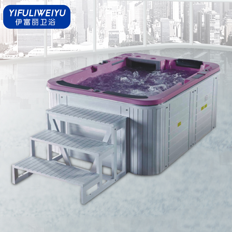 Luksusowa wanna 3-osobowa Spa Whirlpool Odkryty Spa Wanna z hydromasażem Wanna do masażu Whirlpool