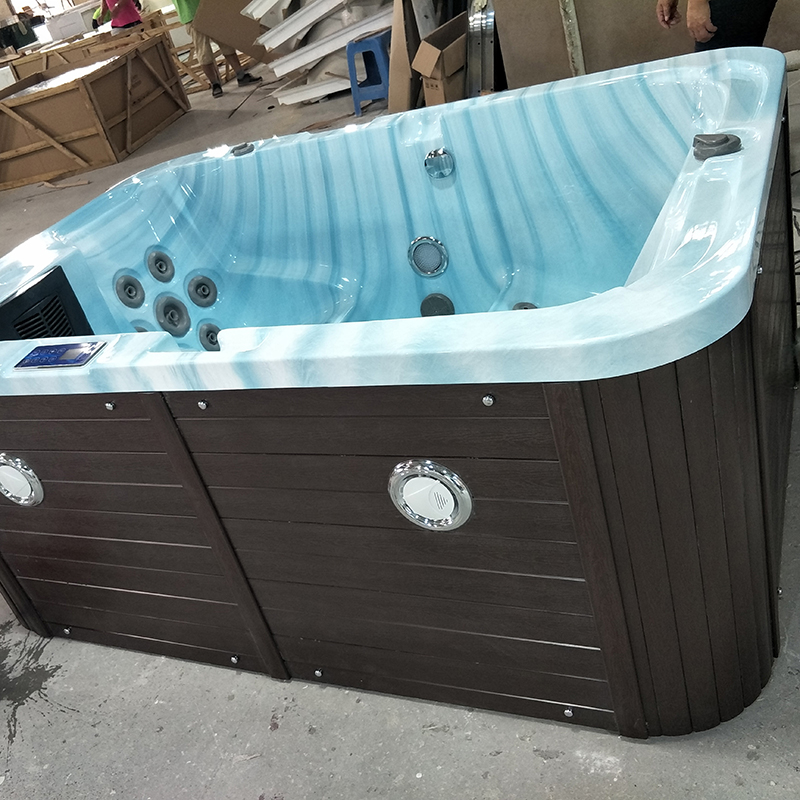 Luksusowa wanna 3-osobowa Spa Whirlpool Odkryty Spa Wanna z hydromasażem Wanna do masażu Whirlpool