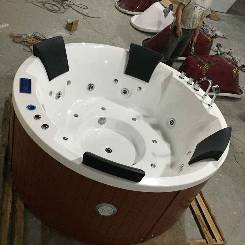 wanna z hydromasażem na świeżym powietrzu, wanna z dwoma salonami jacuzzi