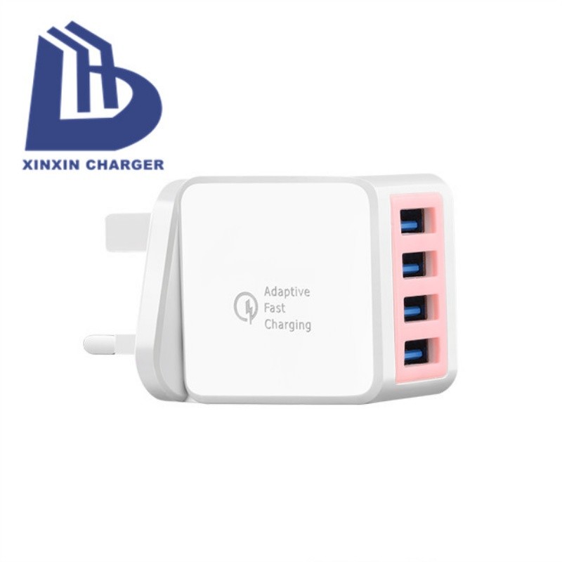 Unio/US/UK Plug 2.1A 4 Port USB Charger AC Travel Charger Adapter przenośna ładowarka 18W 3.0 szybka ładowarka