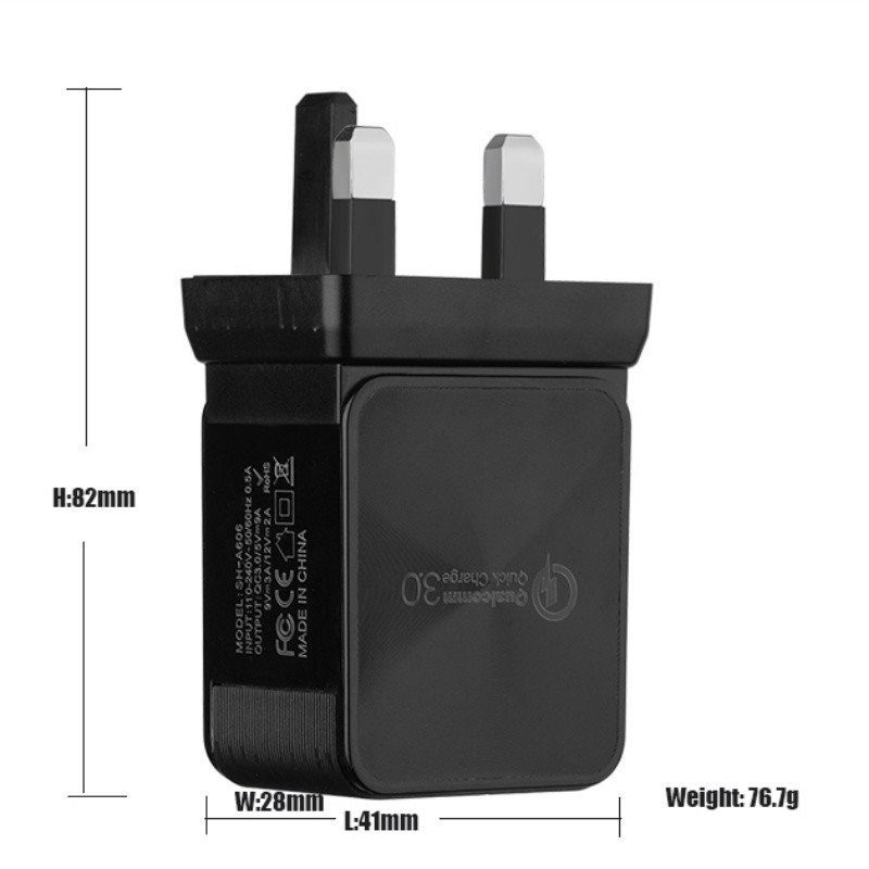 18W QC3.0 Dual USB Charger Adapter Travel Wall Support Quick Charge 3.0 Szybkie ładowanie telefonii komórkowej