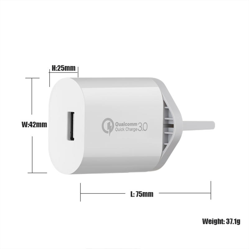 18W QC 3.0 USB Wall Travel Charger Adapter Szybka ładowarka do telefonu komórkowego Wieloportowe ładowarki USB