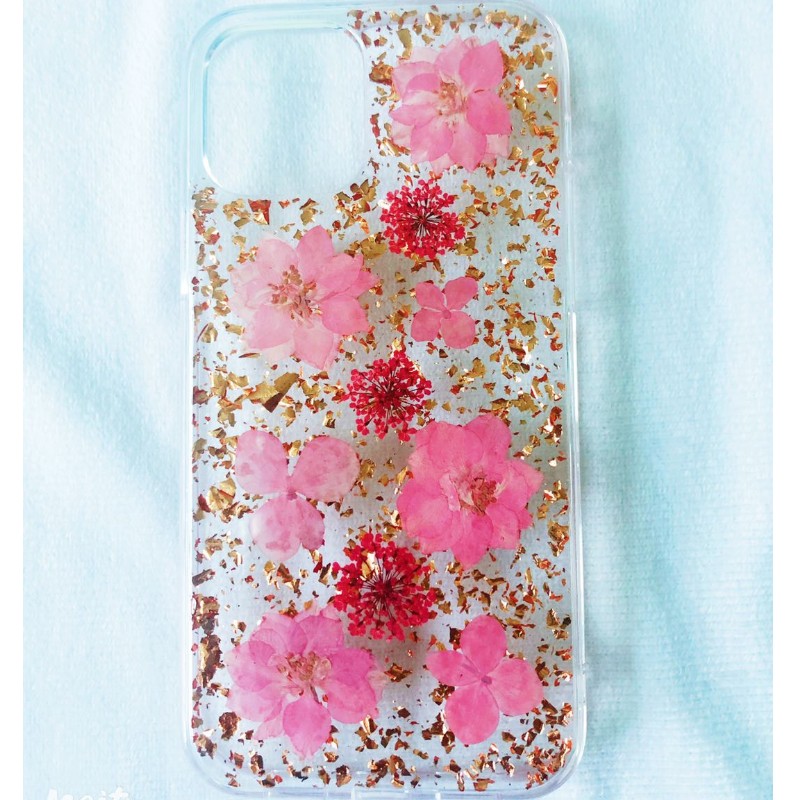 Producent Custom Fashion Apple iPhone 11 pro max specjalny, prawdziwy, suchy kwiat, mały futerał na telefon w kształcie świeżego kwiatu