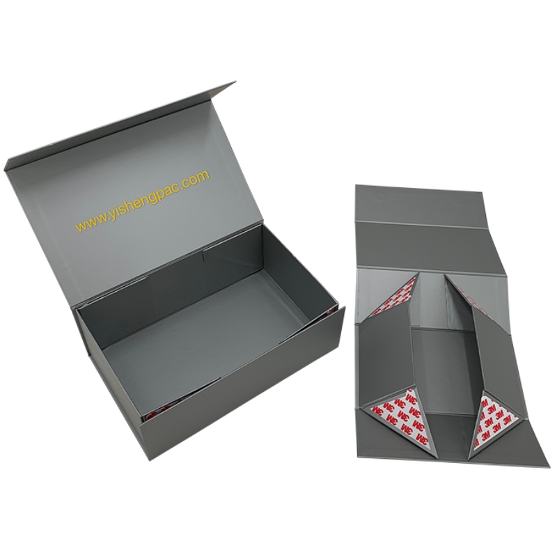 Dark Grey Folding Pudełko Własne pudełko Prezent Opakowanie