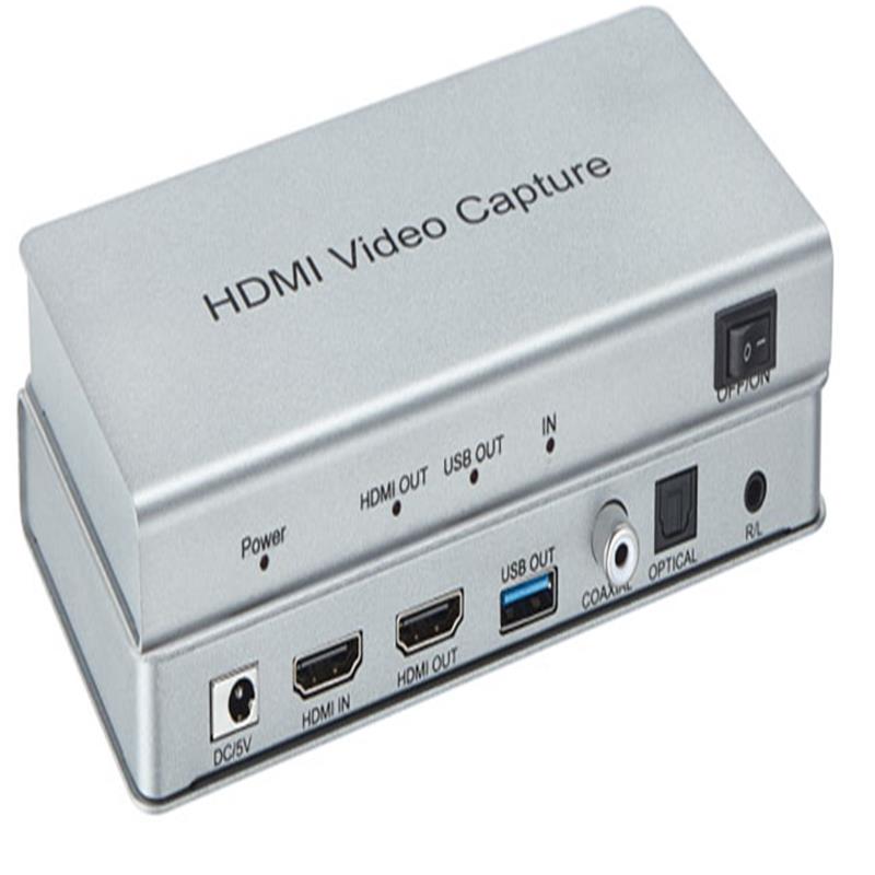 Przechwytywanie wideo przez USB 3.0 HDMI z pętlą HDMI, koncentrycznym, optycznym dźwiękiem