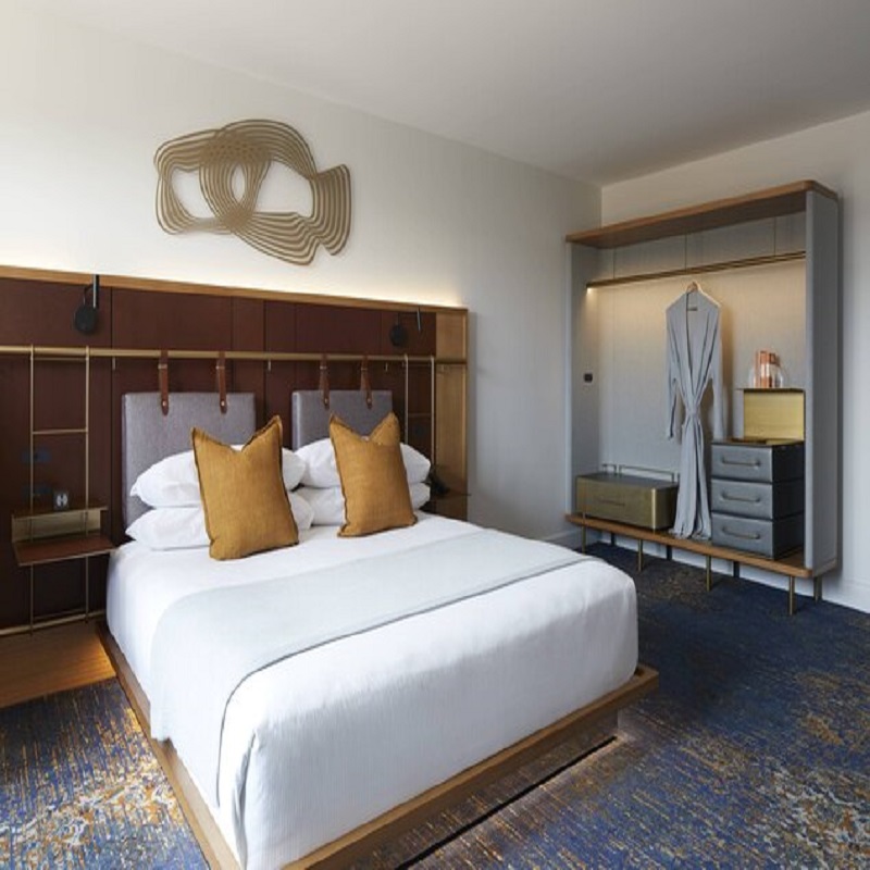 CFP1805 Pokój gościnny z łóżkiem typu king-size Meble do wyposażenia hotelu Szafa na ubrania Półka na bagaż