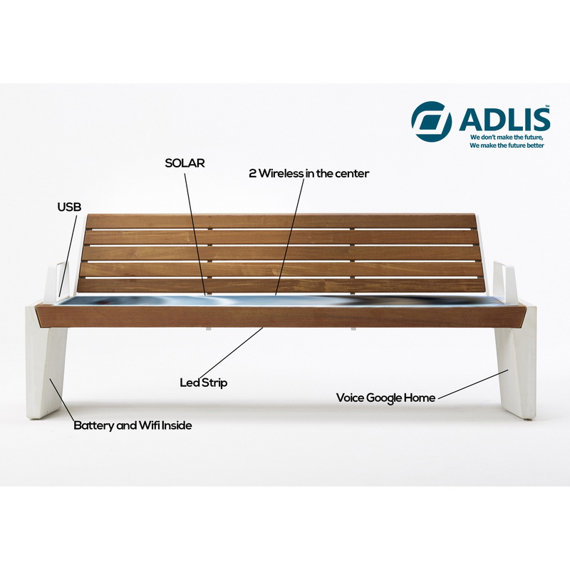 Ładowanie USB Smart Wifi Najnowszy projekt Smart Garden Bench With Solar