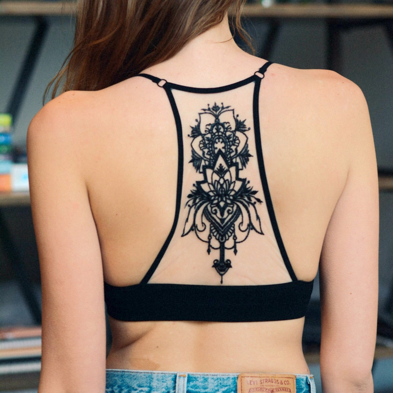 GA-5330 Grace Girl Tattoo Mesh Racerback Bralette Hurtownie