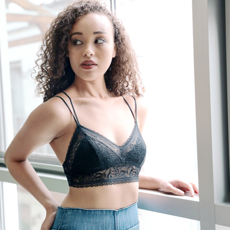 GA-5506 Grace Girl Strappy Back Geometryczne Koronki Bralette