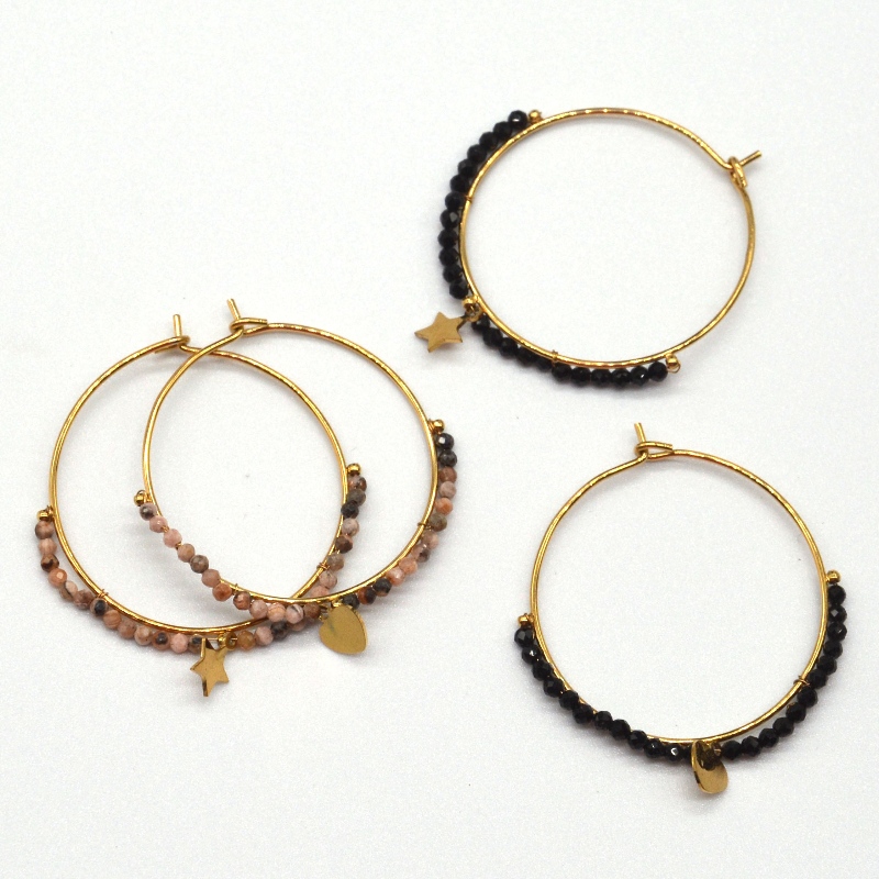 Okrągłe kolczyki, koraliki do noszenia, styl etniczny, retro, styl bohemy, kolczyki koła, styl damski, gwiazda czeskiego stylu, wisiorek, fabryka przetwarzania biżuterii Chiny Ruifanbao