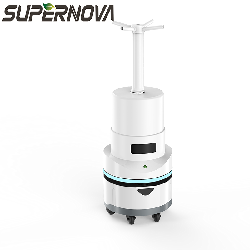 Wysokowydajne automatyczne ładowanie antywirusowe Przemysłowy robot do dezynfekcji natryskowej Robot rozpylający do sterylizacji