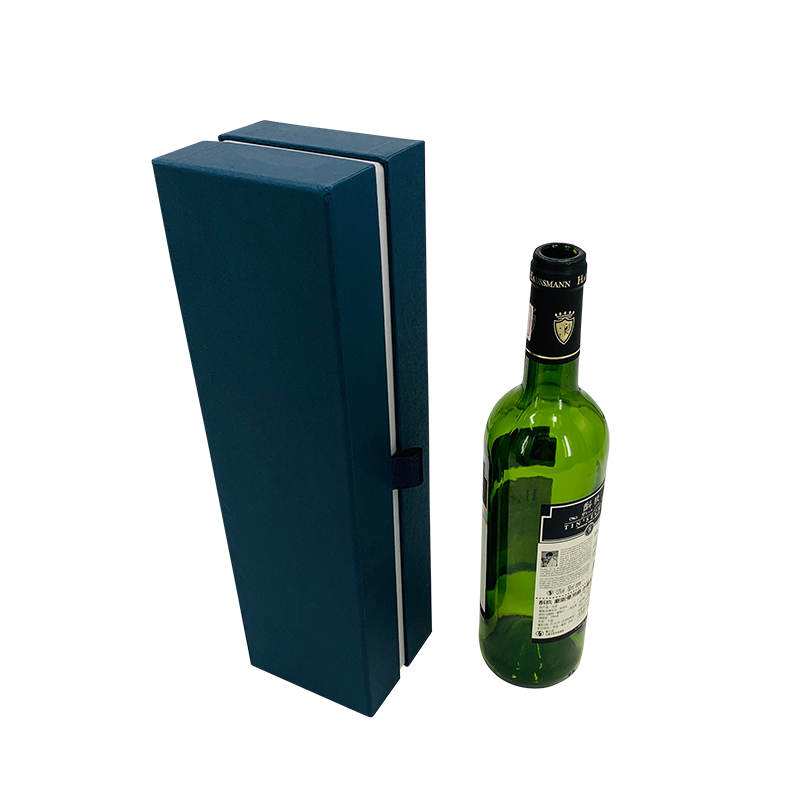 Pudełko na wino ciemnoniebieskie Pudełko na szampana Luksusowe i eleganckie