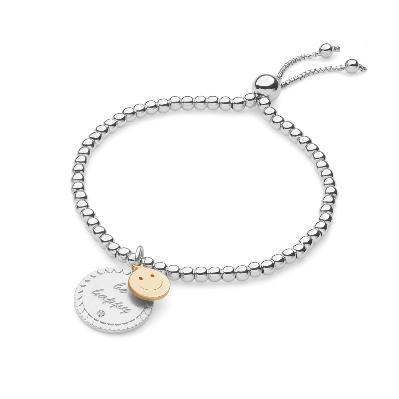 Damski styl europejski i amerykański śliczna prosta uśmiechnięta twarz ruchoma bransoletka ze stali nierdzewnej z zapięciem Chiny Ruifanbao Jewelry Factory