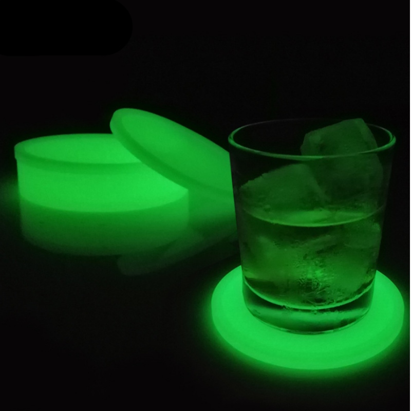 10 okrągłych podkładek świecących