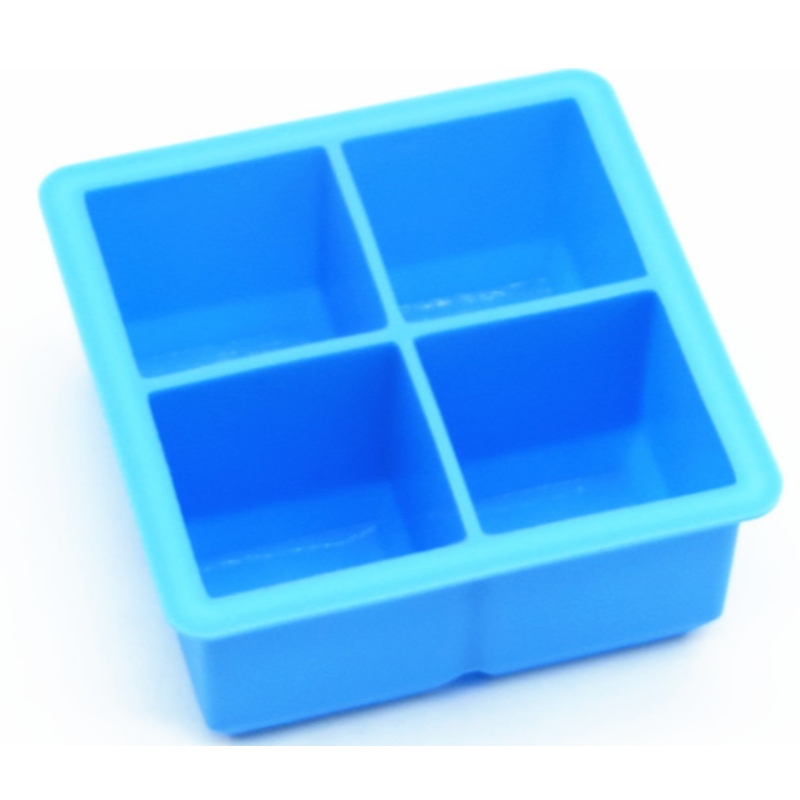 Żel krzemionkowy 4-siatka kratka lodowa 4-połączona żel krzemionkowy kwadratowa forma 4-otworowa kwadratowa skrzynka na akcesoria Pasek whisky Pudełko do robienia lodu