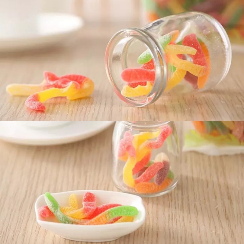 Silikonowy robak cukierka model gąsienica kształt ryby insekt czekolada model mały wąż lodowy kratka