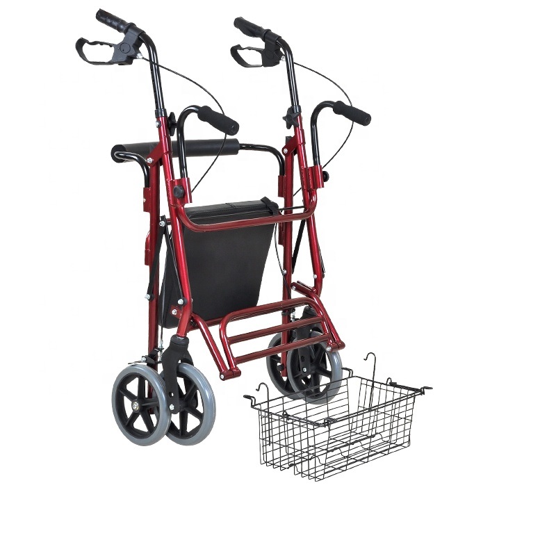 Rollator z podłokietnikiem i podnóżkiem