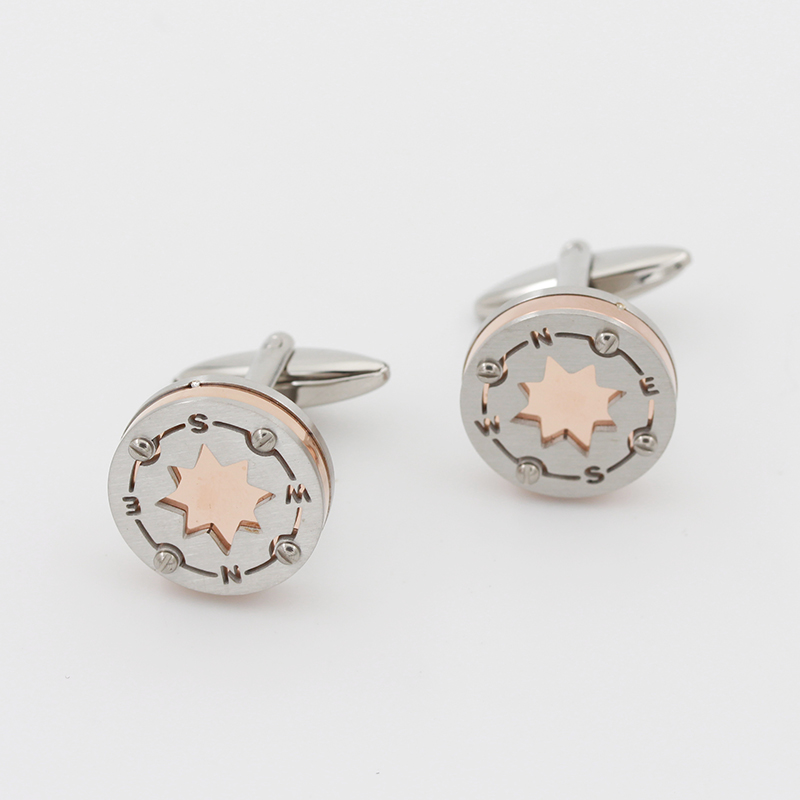 Hurtownia męskich spinki do mankietów w dwukolorowym stylu wiatrowym