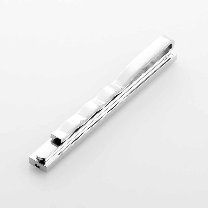 Hurtownia męskich spinki do krawata dwukolorowe ze stali nierdzewnej