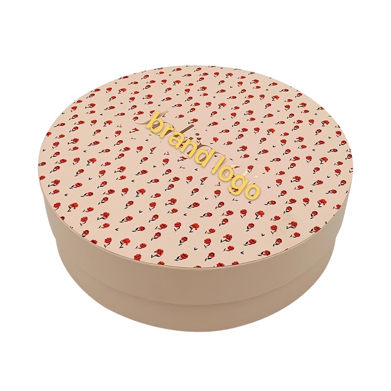 Różowe logo pianki okrągłe pudełko na pamiątki