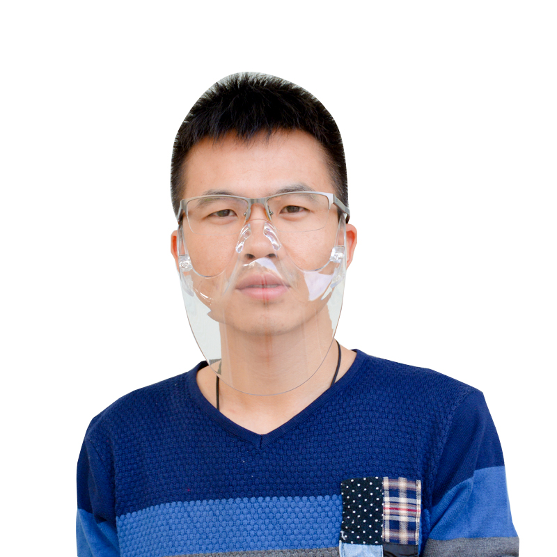 Przezroczyste, przezroczyste osłony twarzy Plastikowa osłona na usta Anti Splash Fashion Face Screen Shield Osłona twarzy