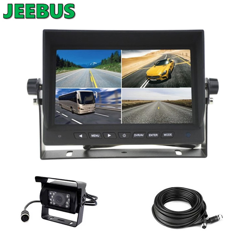 FHD 1080P Wodoodporny system kamery cofania w nocy z 7-calowym monitorem DVR dla autobusu samochodowego