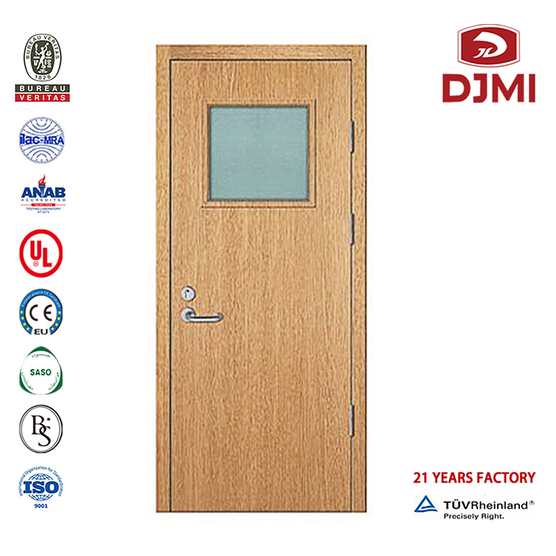 Chińska fabryka Flush Drewniane podwójne drzwi 1-godzinne drzwi przeciwpożarowe Wysokiej jakości Ul Drewniane wyjście awaryjne Wewnętrzne drzwi przeciwpożarowe Tanie drzwi z litego rdzenia Drewniane drzwi wyjściowe 2 godziny Drzw...