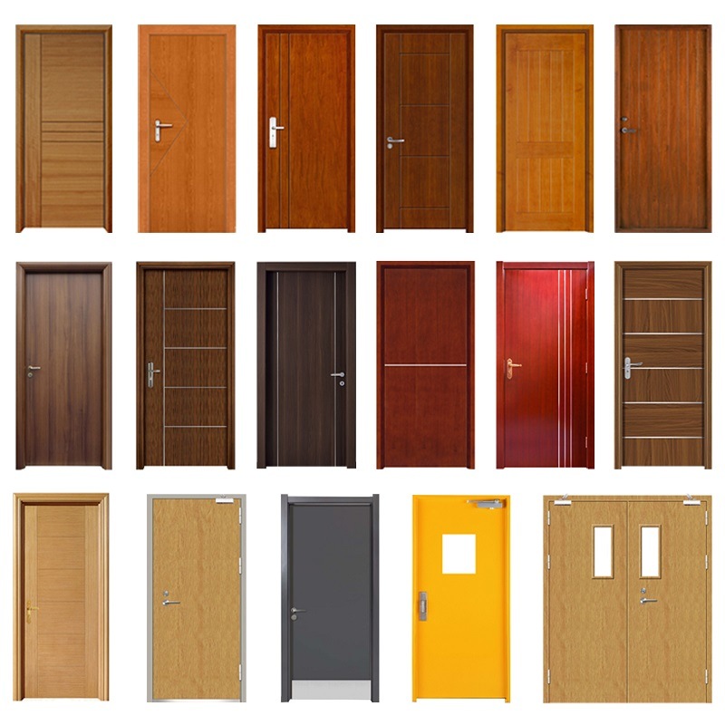 Cheap Double Flush 3Hrs Rated Hotel Fire Door Chinese Factory Timber Hotel Flush Steel Fire Rated Security Wooden Firefood Door Panic Push Bar Metal Exit Fire Door Hotel Doors