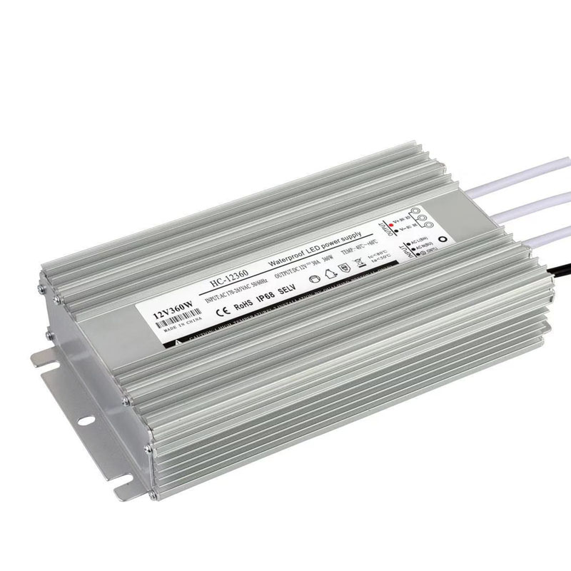 12v360w stałe napięcie wodoszczelne zasilacz ołowiowy