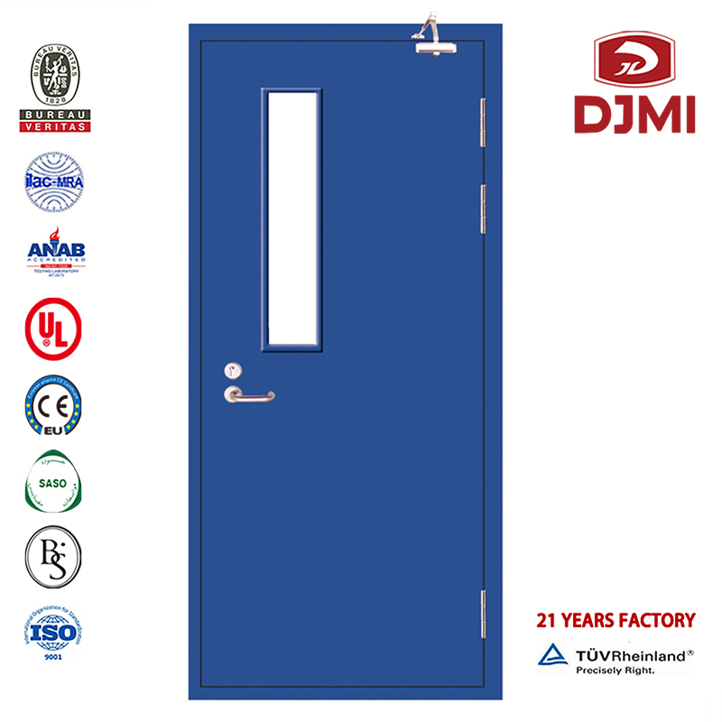 Drzwi Intertek Europe BS i zatwierdzone przez EN Exit Hollow Metal Steel Podwójne ognioodporne drzwi Nowe ustawienia Flush Security Ul Steel Fire Exit Door Chińska fabryka Exit Metal Super zimnowalcowane ognioodporne drzwi w dobrej jak...