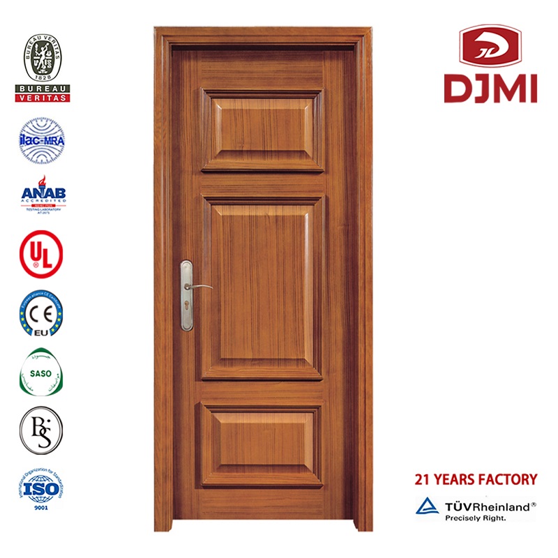Cheap Wood With Metal Frame Swing Solid Wooden Fire Rated Door Chiński Fabryka Walnut Doors Kitchen Laminowany ognioodporny Wood Door High Quality Doors Design Wood Soundproof Fire Rated Wooden Door