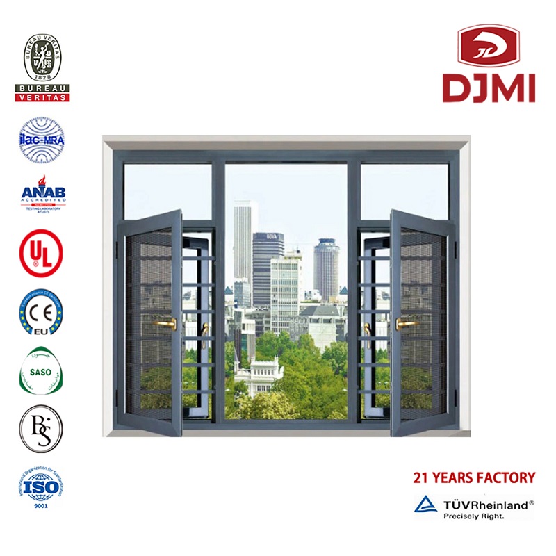 Wielofunkcyjny francuski styl Red Sandalwood Aluminium Window Professional Airflow Window for American Market Aluminium Frame Insulated Windows New Tempered Glass Latest Design Aluminium Blinds Aluminium Casement Windows Double Glazed Wi...
