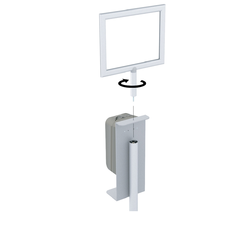 TMJ709 Factory Free Standing Metal Single Side Floor Hand Displayer Rack